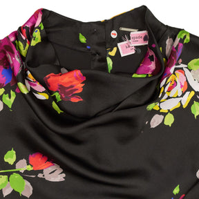 Kate Spade Black Floral Silk Blouse