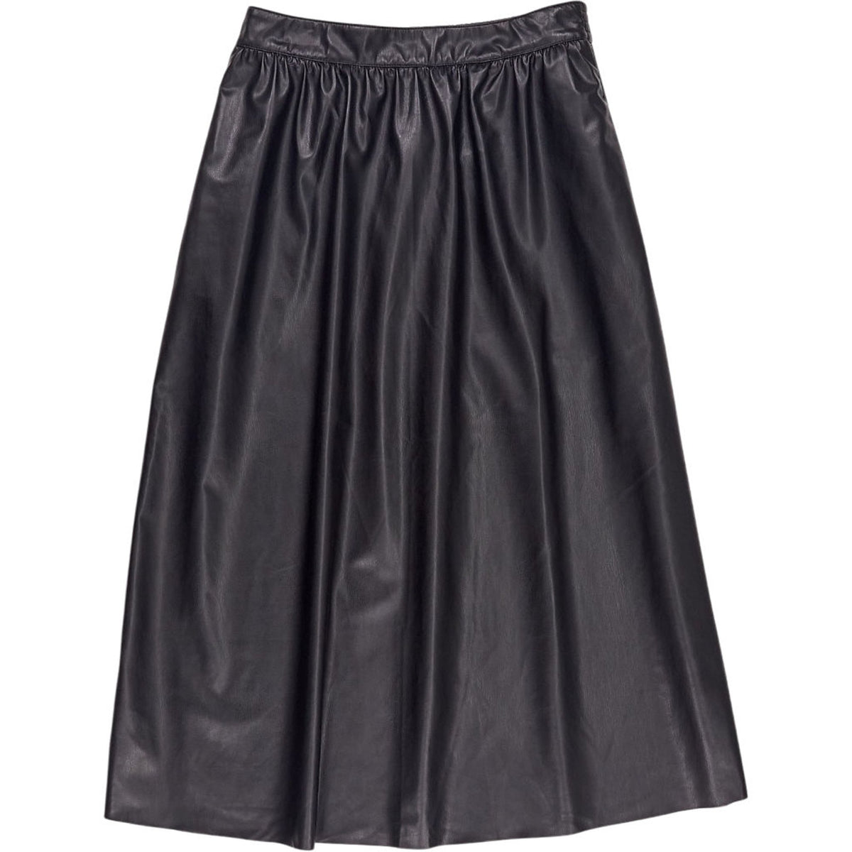 WYSE Black Faux Leather Mollie Skirt