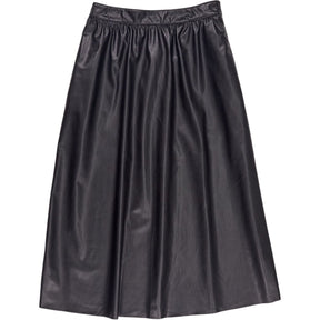 WYSE Black Faux Leather Mollie Skirt