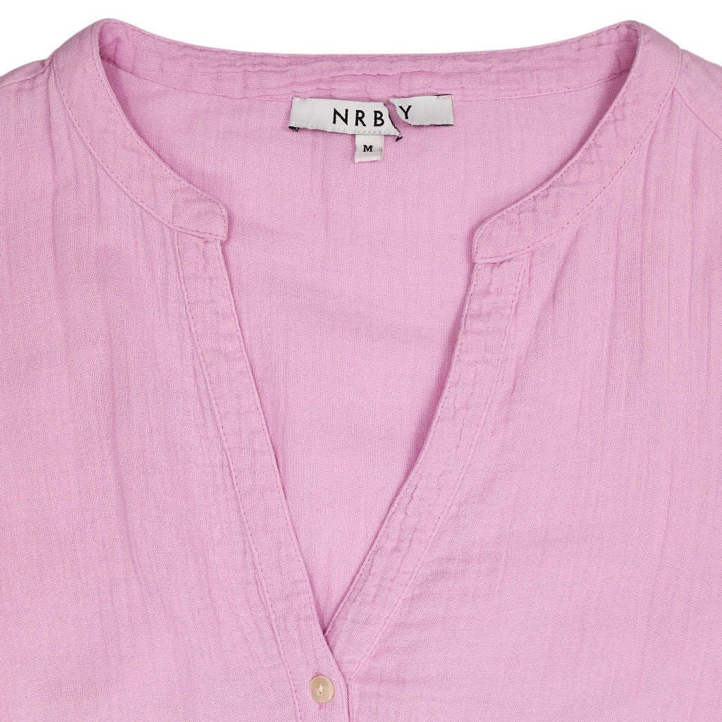 NRBY Pink Cotton Midi Dress