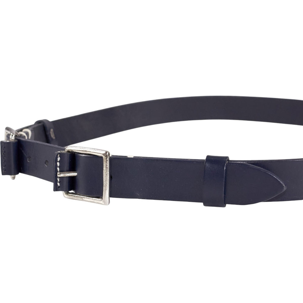YMC Navy Leather Belt