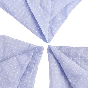 Anderson & Sheppard Sky/White Cotton Pocket Square