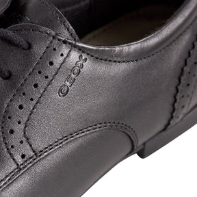 Geox Black J Plie Leather Brogues