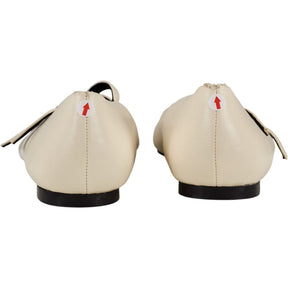 Pull & Bear Cream Double Strap Flats