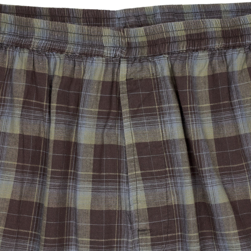 Universal Works Brown Check PJ Trousers