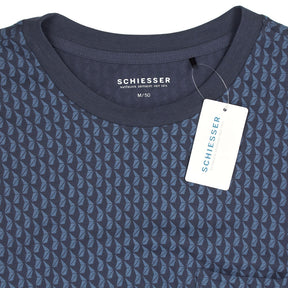 Schiesser Blue Patterned Pajama Set