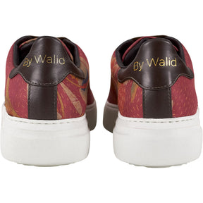By Walid Red Silk Trainers