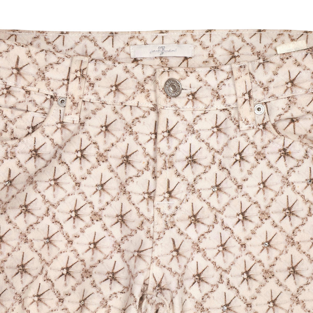 7 For All Mankind Beige Patterned Trousers