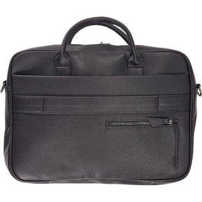 Black Leather Laptop Briefcase
