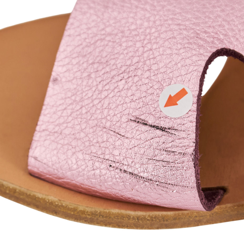 Ancient Greek Sandals Pink Leather Sandals