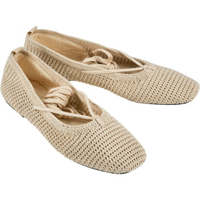 Pull & Bear Cream Crochet Flats
