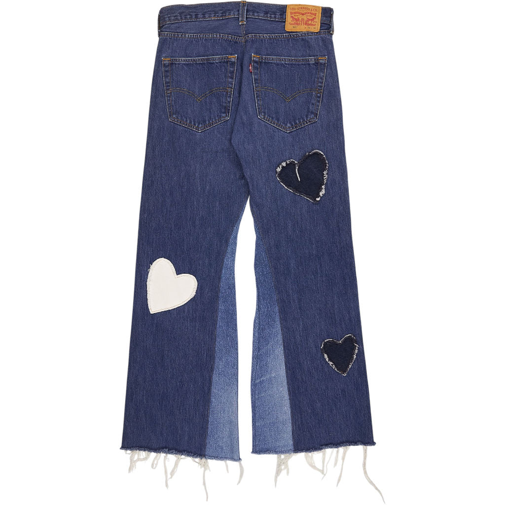 Levi's x Rokit Originals Priscilla Blue Heart Patch Jeans