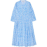 Pink City Prints Blue Floral Long Dress