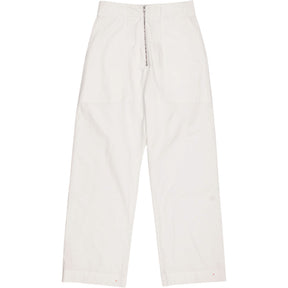 Studio Nicholson White Meyer Zip Front Pants