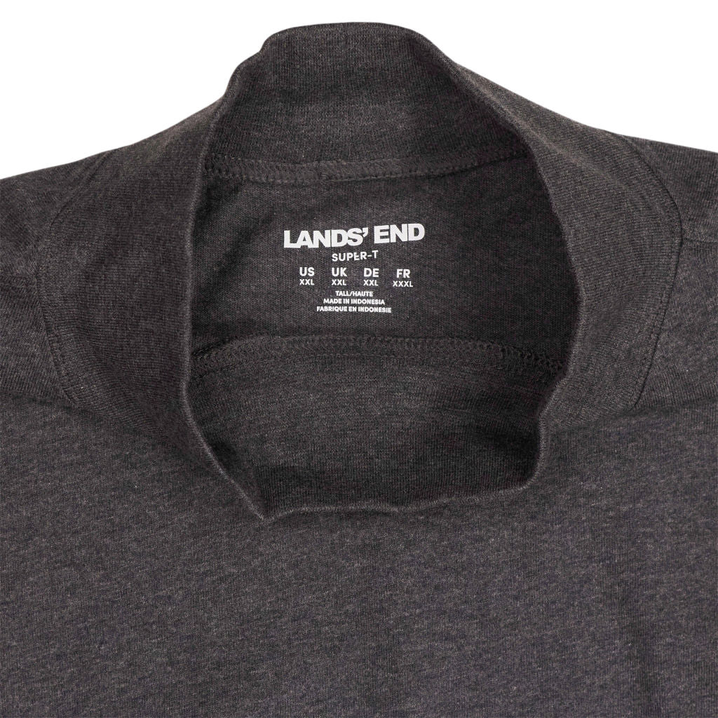 Lands' End Grey Super-T Long Sleeve Top