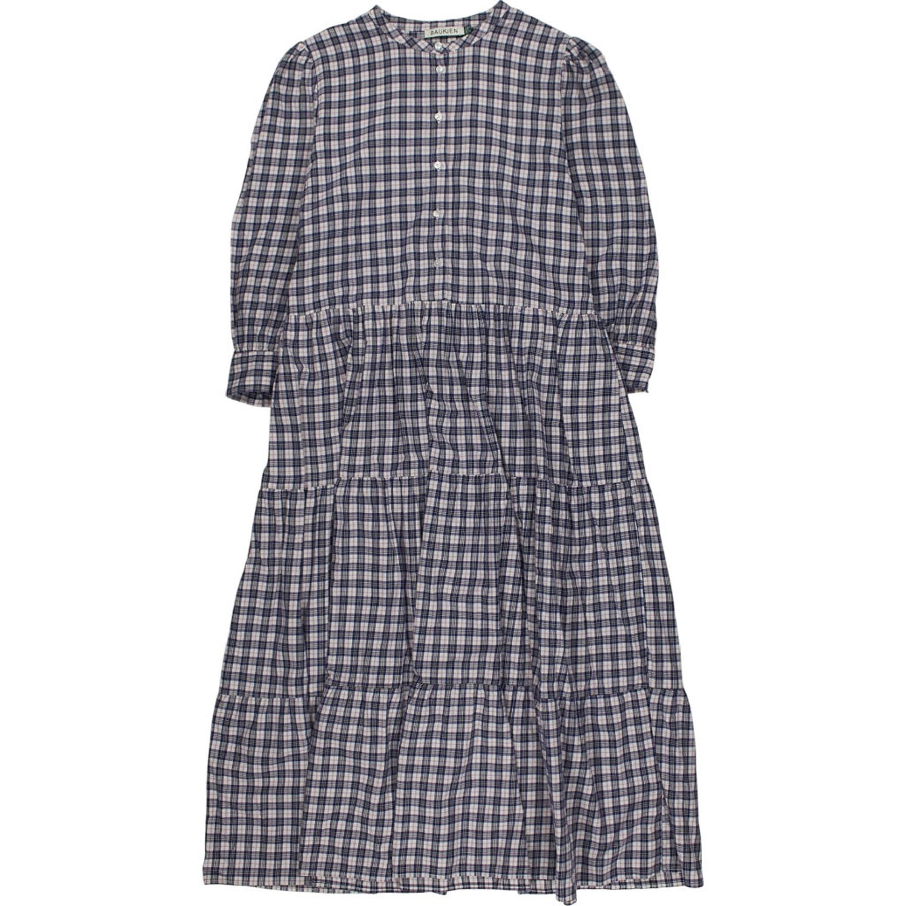 Baukjen Blue Check Maxi Dress