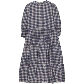 Baukjen Blue Check Maxi Dress