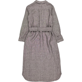 NRBY Grey Linen Belted Shirt Dress