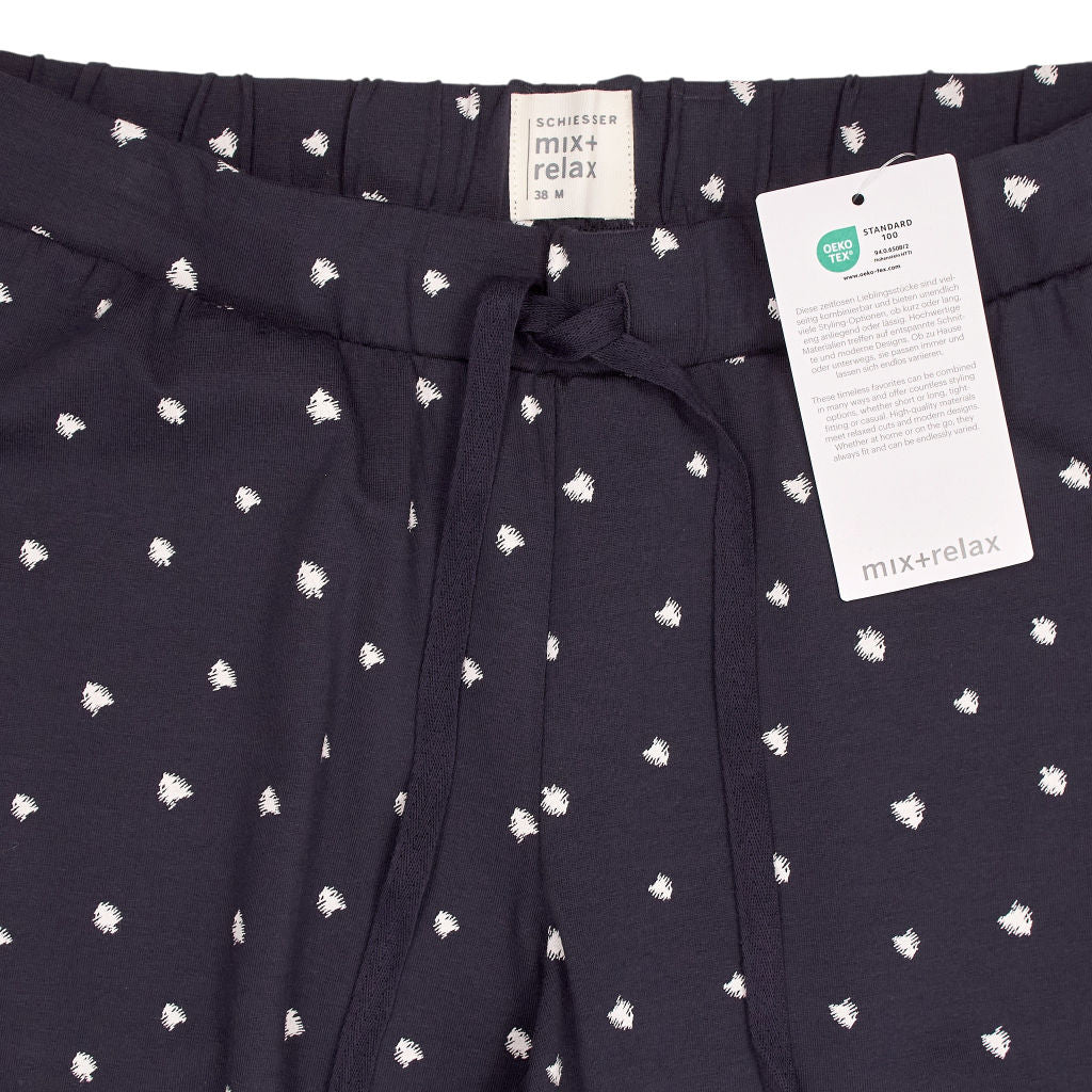 Schiesser Blue Polka Dot Lounge Trousers