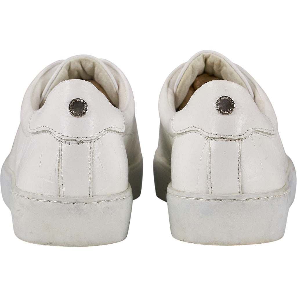 Barbour White Zip Trainers