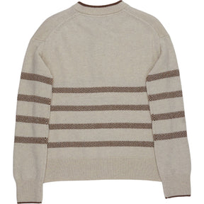 Beaufort & Blake Beige Striped Knit Jumper