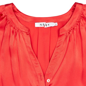 NRBY Red Silk Blouse