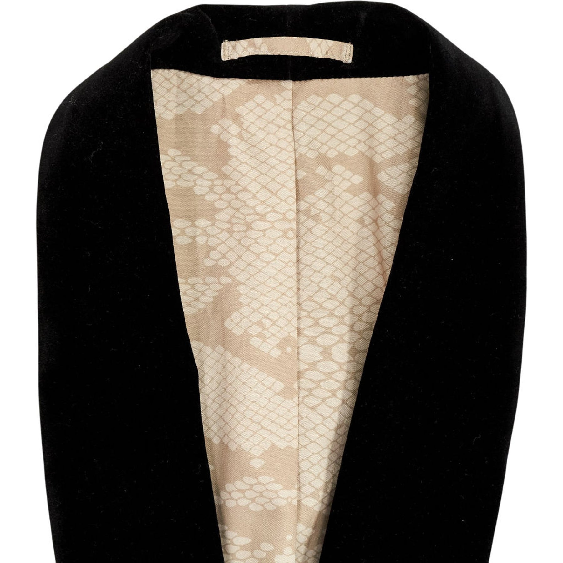 Moss Beige Black Trim Slim Fit Jacket