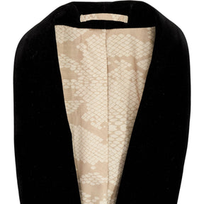 Moss Beige Black Trim Slim Fit Jacket