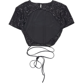 Motel Black Tasya Top Drape Sequin