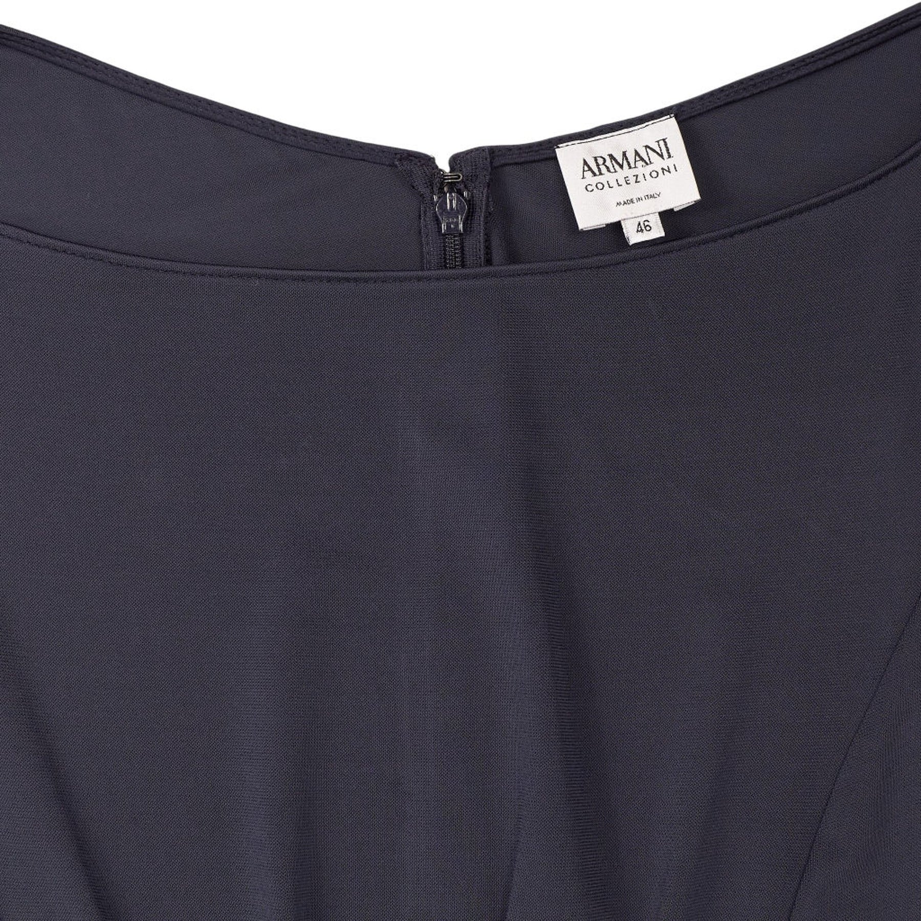 Armani Navy Sleeveless Midi Dress