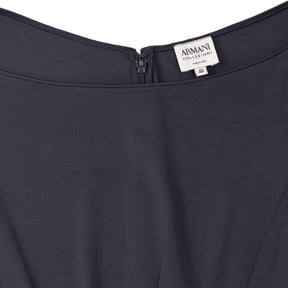 Armani Navy Sleeveless Midi Dress