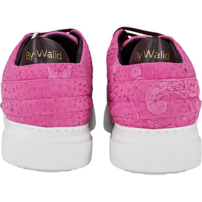 By Walid Hot Pink Lace Up Trainers
