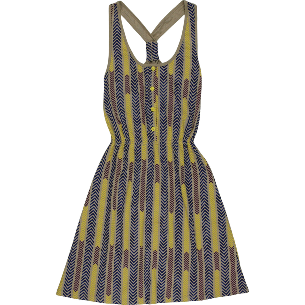 Stussy Yellow Blue Racerback Dress