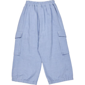 By Walid Blue Patchwork Trousers