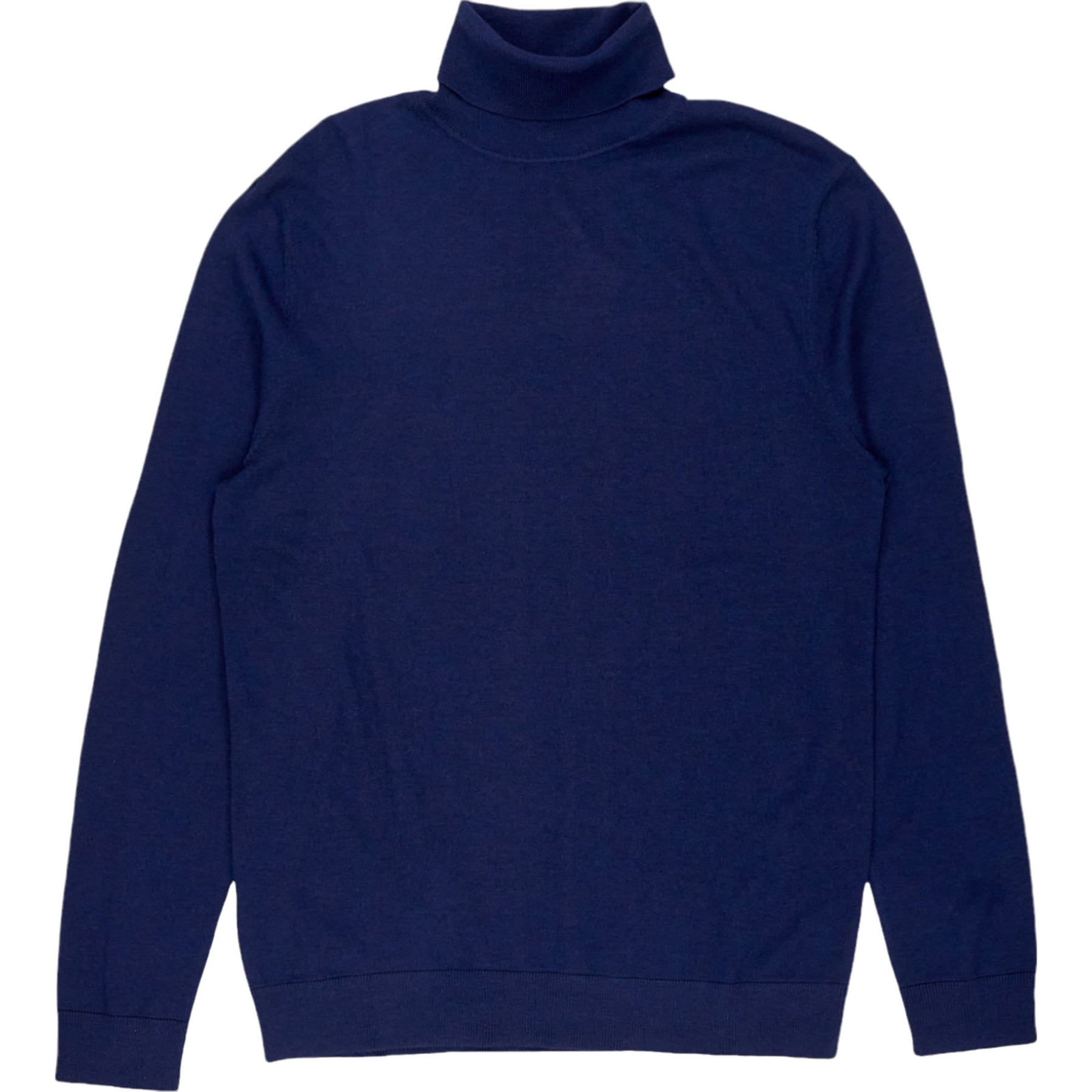 Moss Navy Roll Neck Sweater