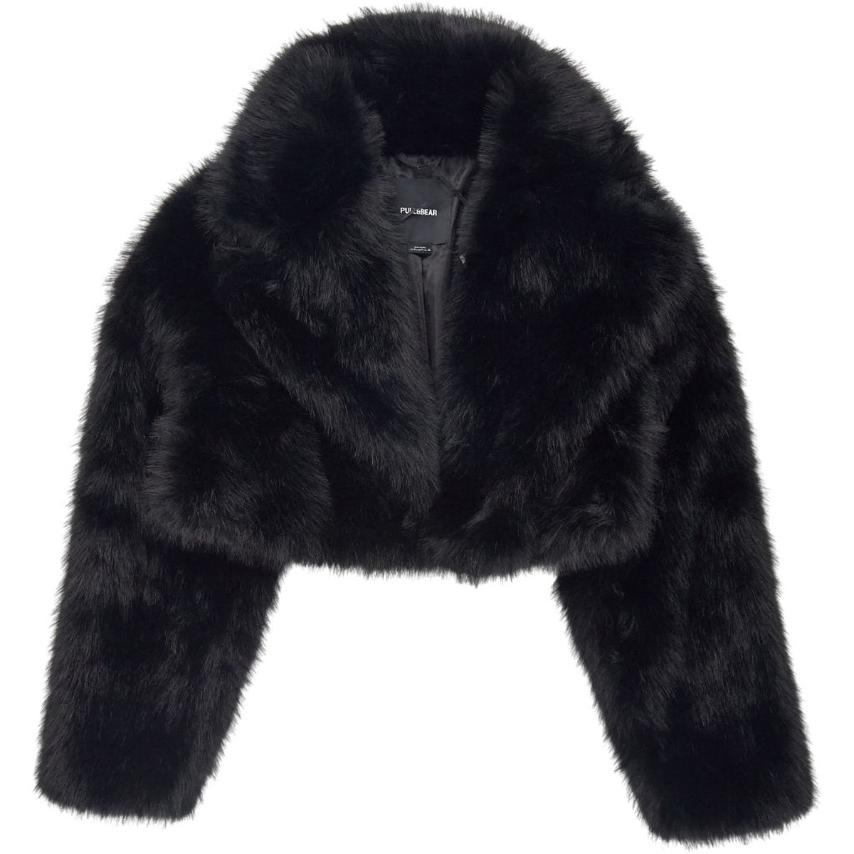 Pull & Bear Black Faux Fur Jacket