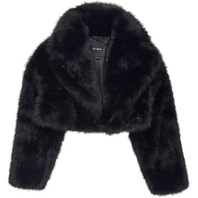 Pull & Bear Black Faux Fur Jacket