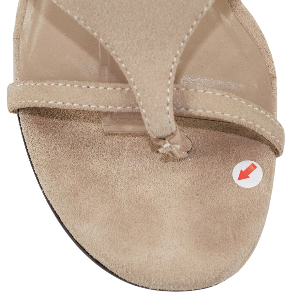 Pull & Bear x Karoline Vitto Cream Suede Wedge Sandals