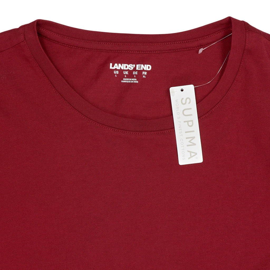 Lands' End Red Cotton Long Sleeve Top