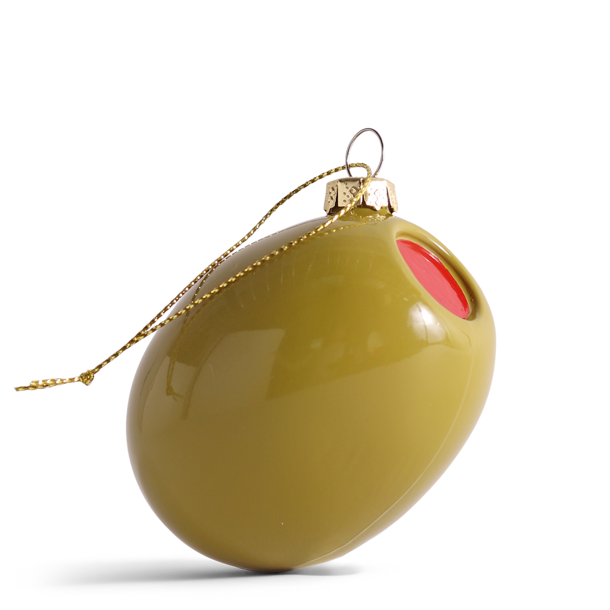 Olive Glass Decoration
