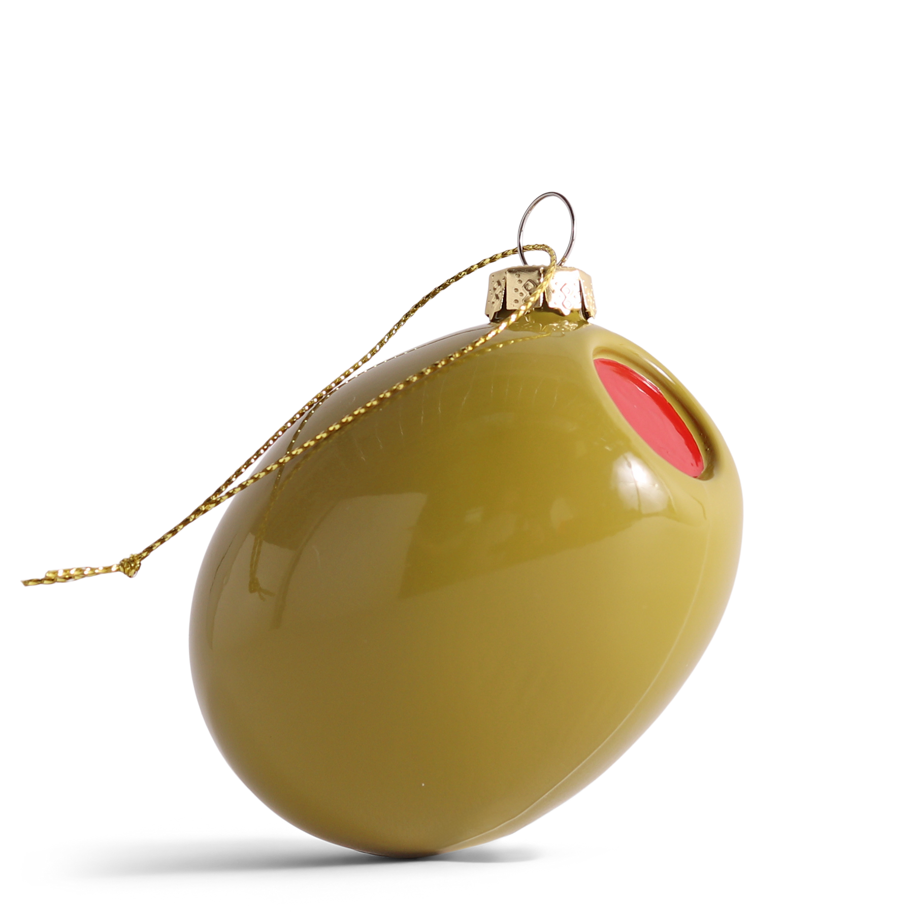 Olive Glass Decoration