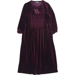 Wyse Plum Velvet Bree Silk Blend Dress