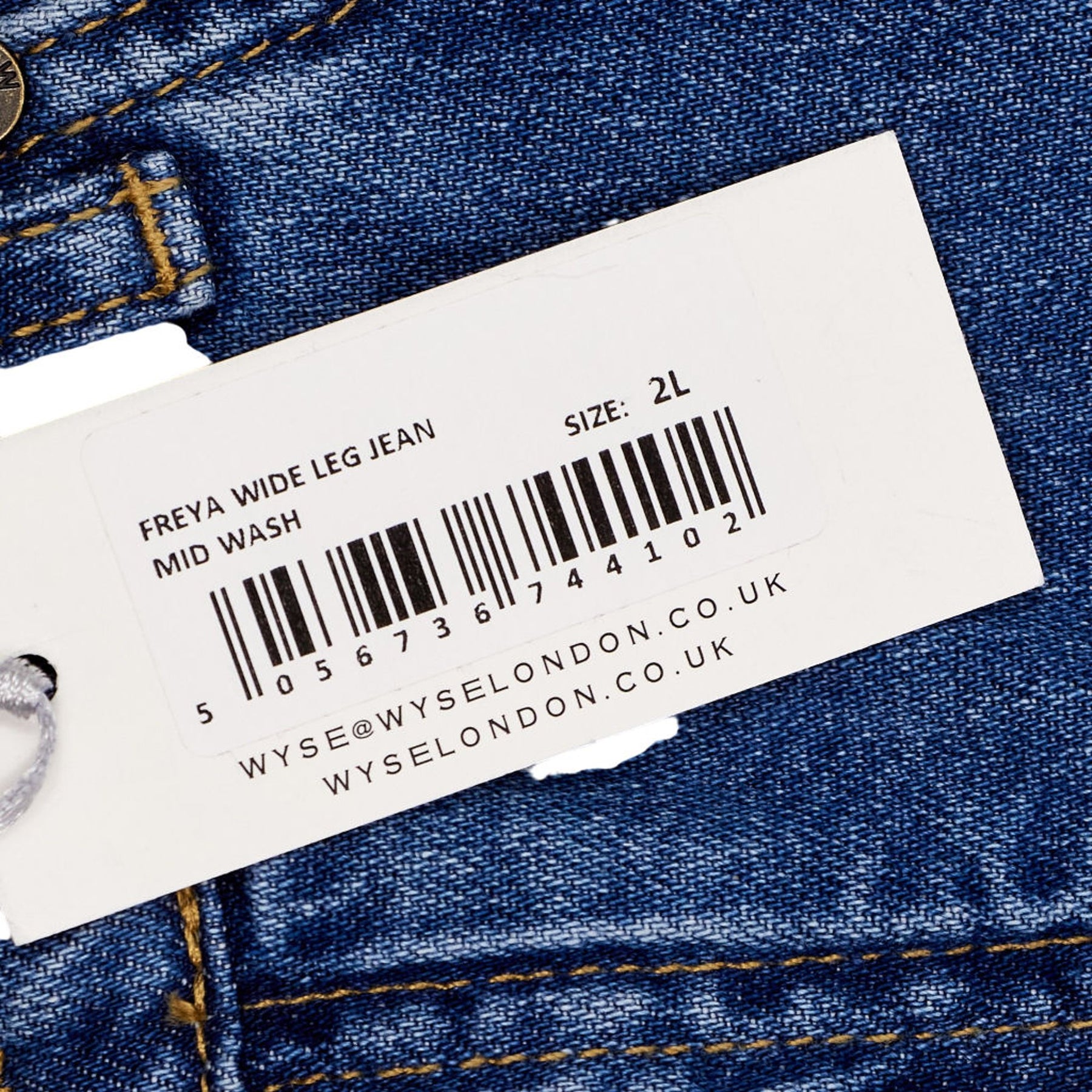 Wyse Blue Freya Wide Leg Jeans