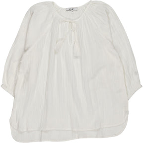 NRBY White Cotton Tassel Top