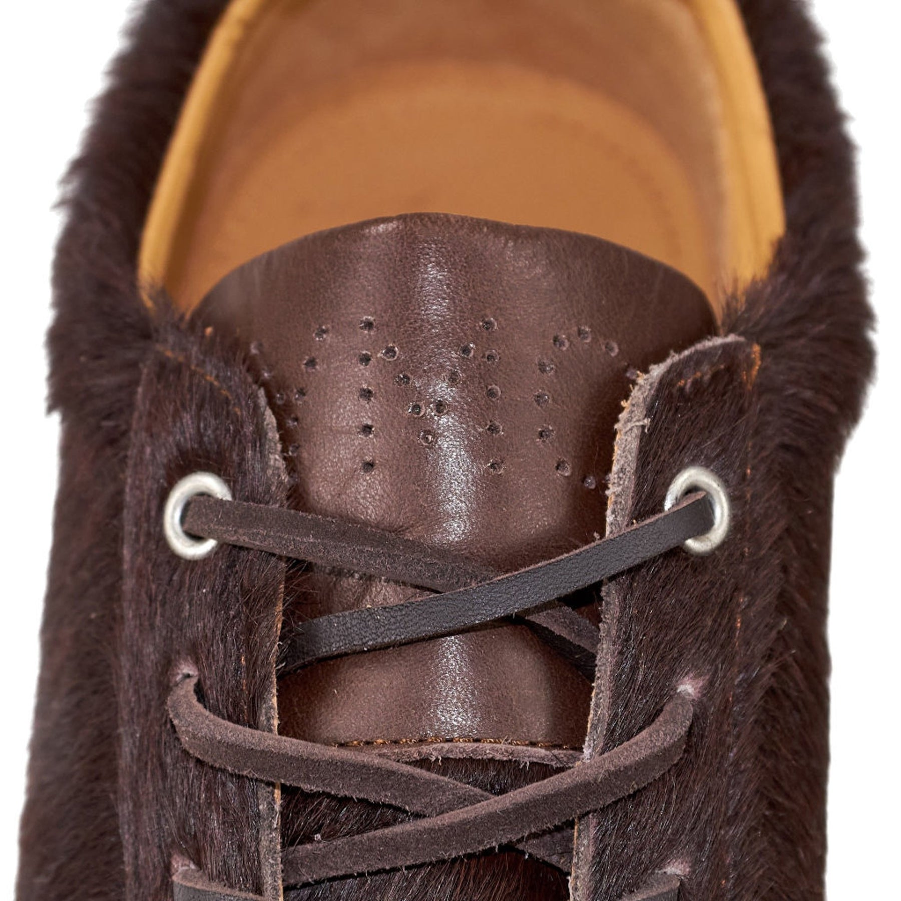 YMC Brown Pony Hair Trainers