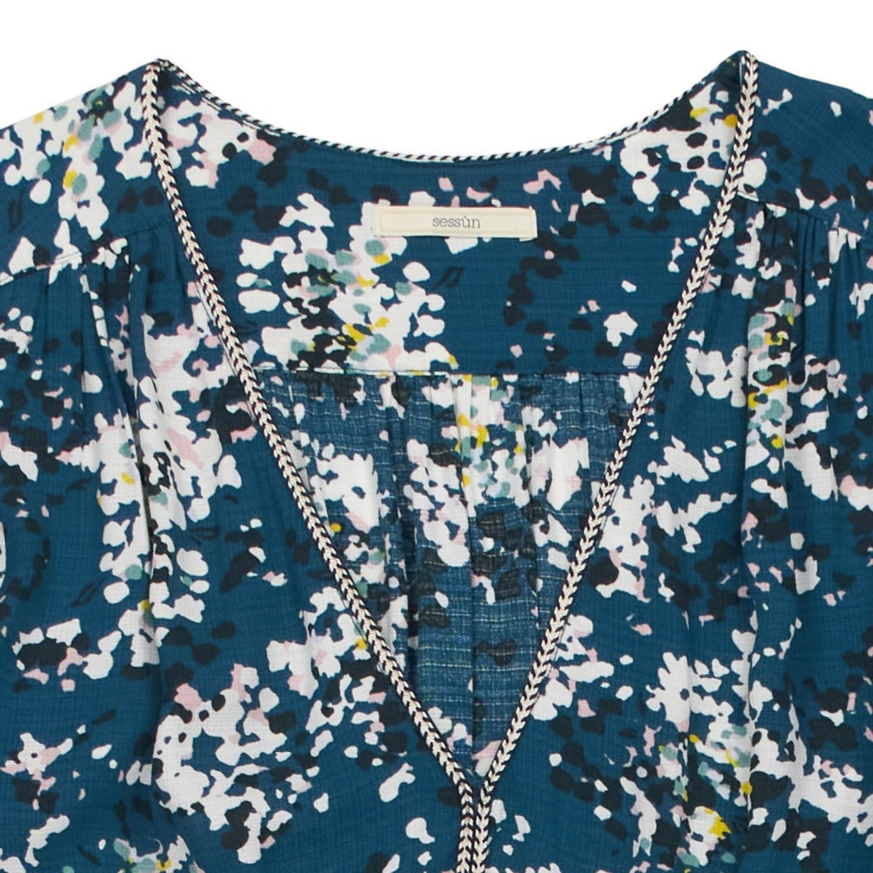 Sessùn Blue Floral Midi Dress FR 34