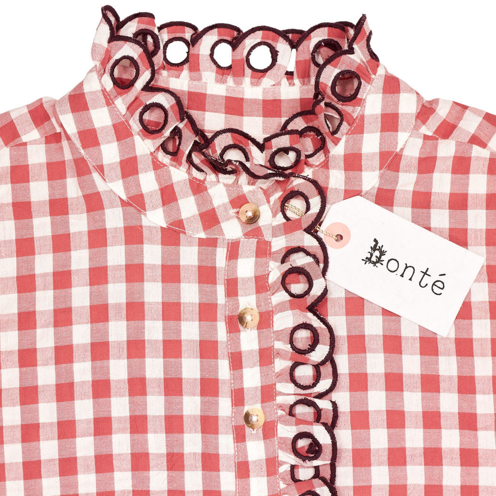 Bonte Rosehip Red White Billie Check Shirt