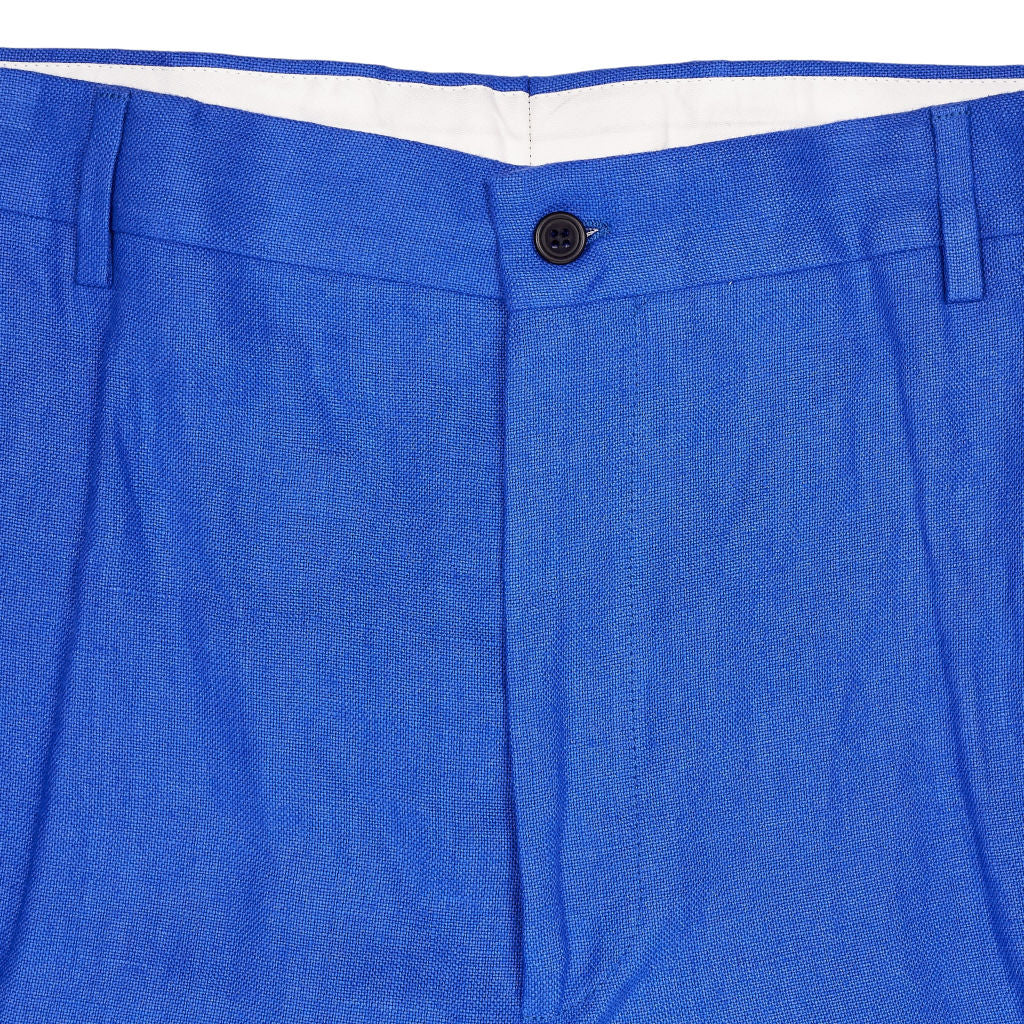 Anderson & Sheppard Blue Linen Shorts