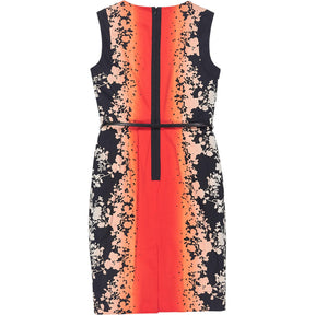 Jonathan Saunders Orange Print Sleeveless Dress