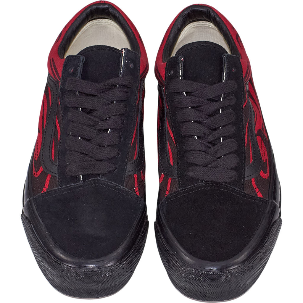 Vans Black Red Flame LX Old Skool Trainers